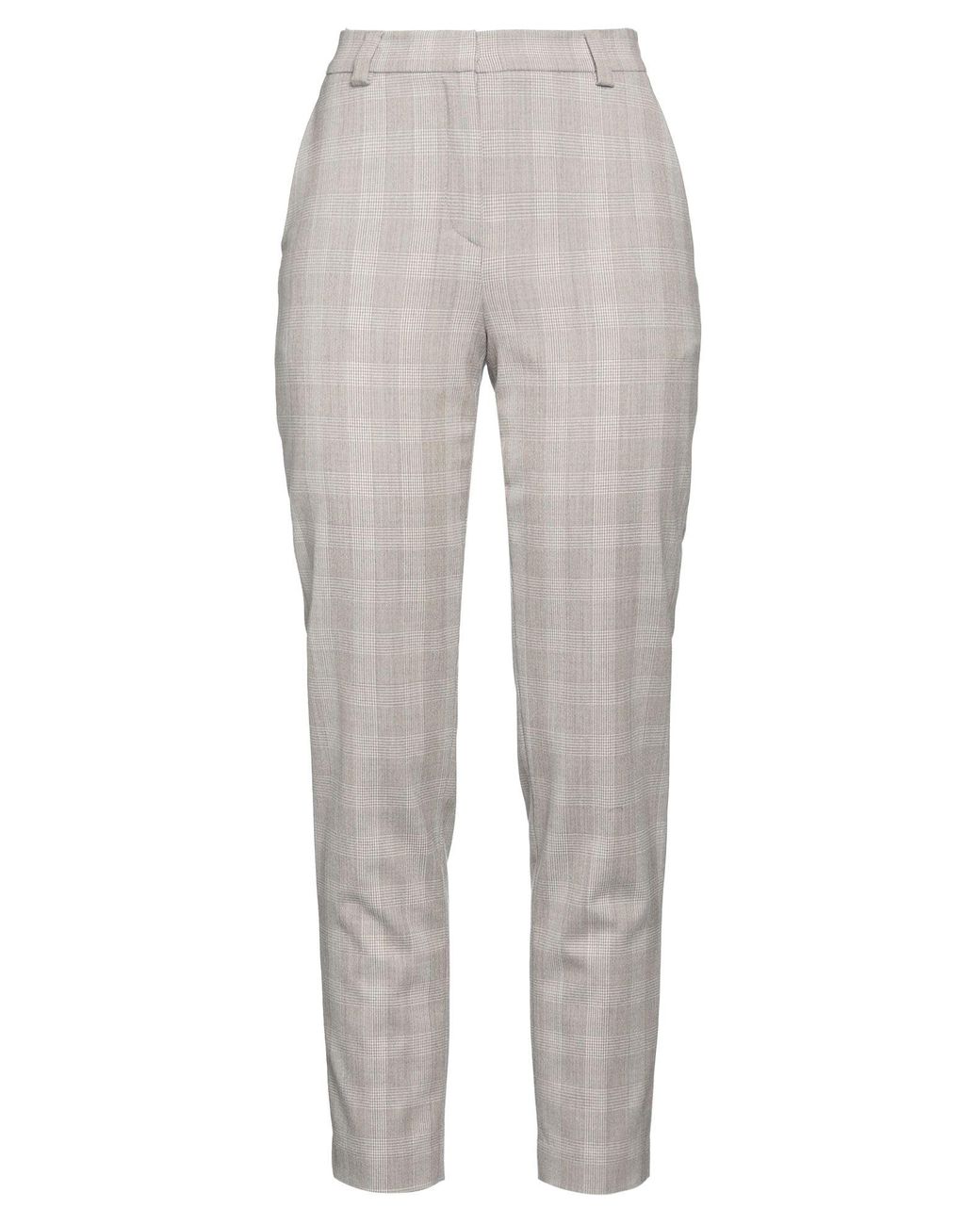 Antonelli Gray Taupe Pants Polyester, Virgin Wool, Elastane