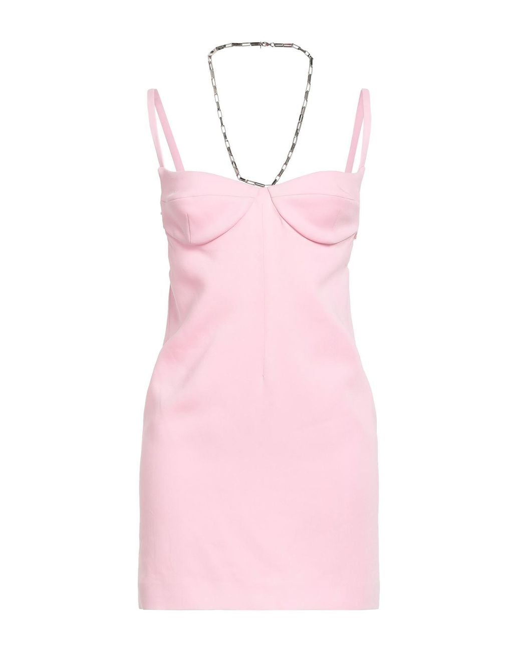 The Attico Pink Mini Dress Viscose, Elastane