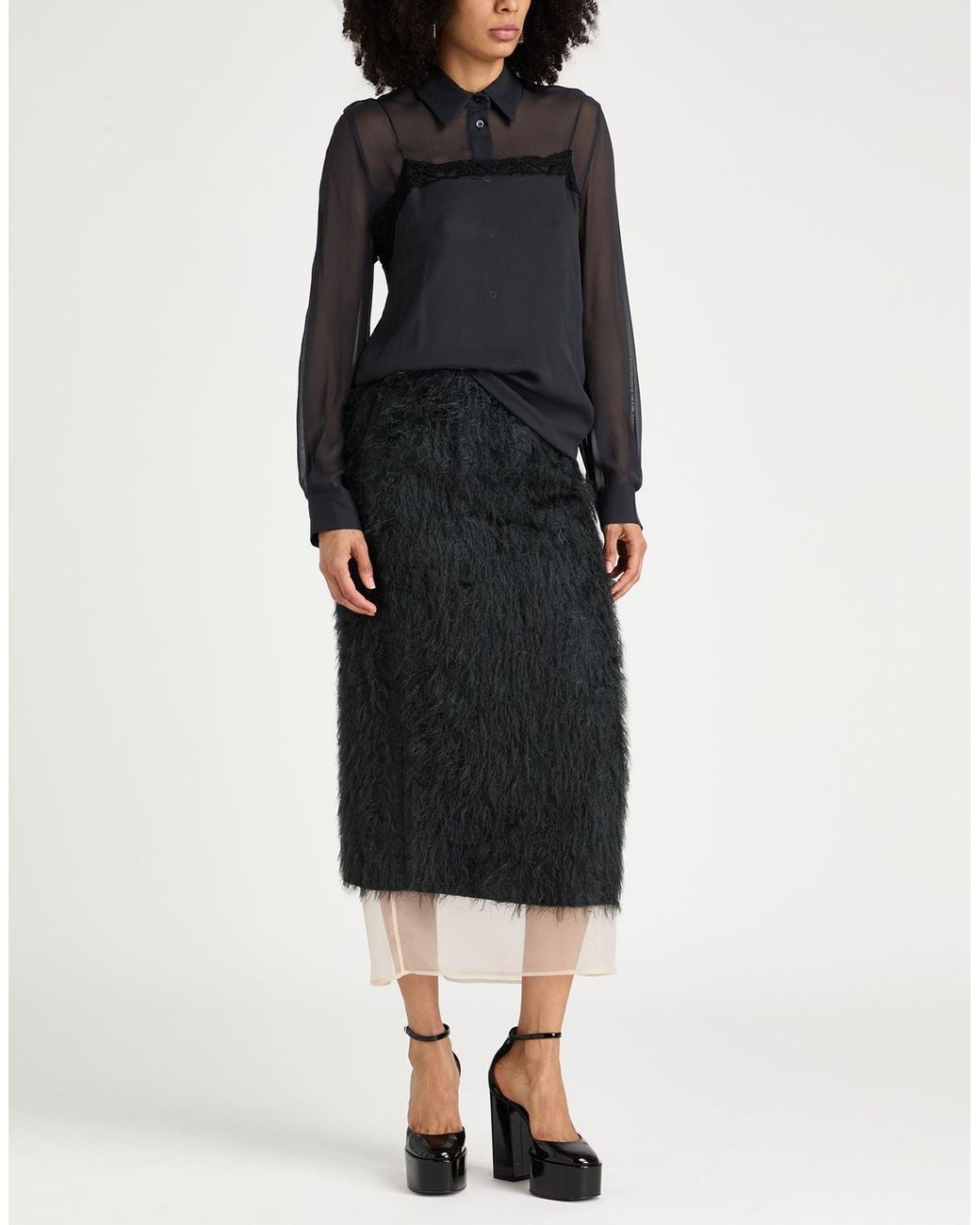 Alysi Black Maxi Skirt