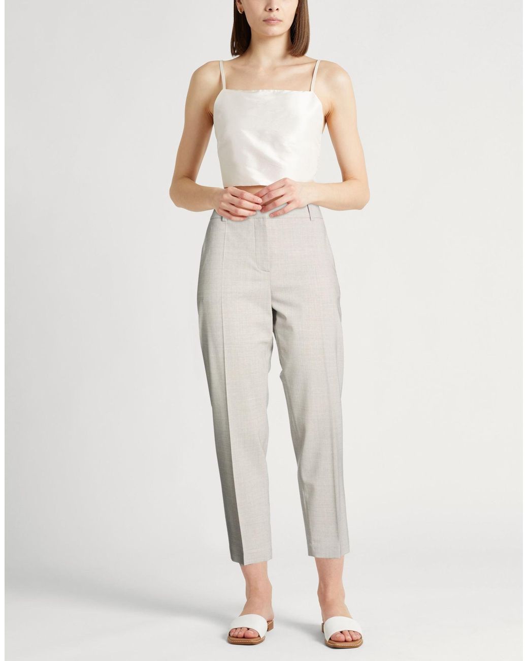 Eleventy White Trouser
