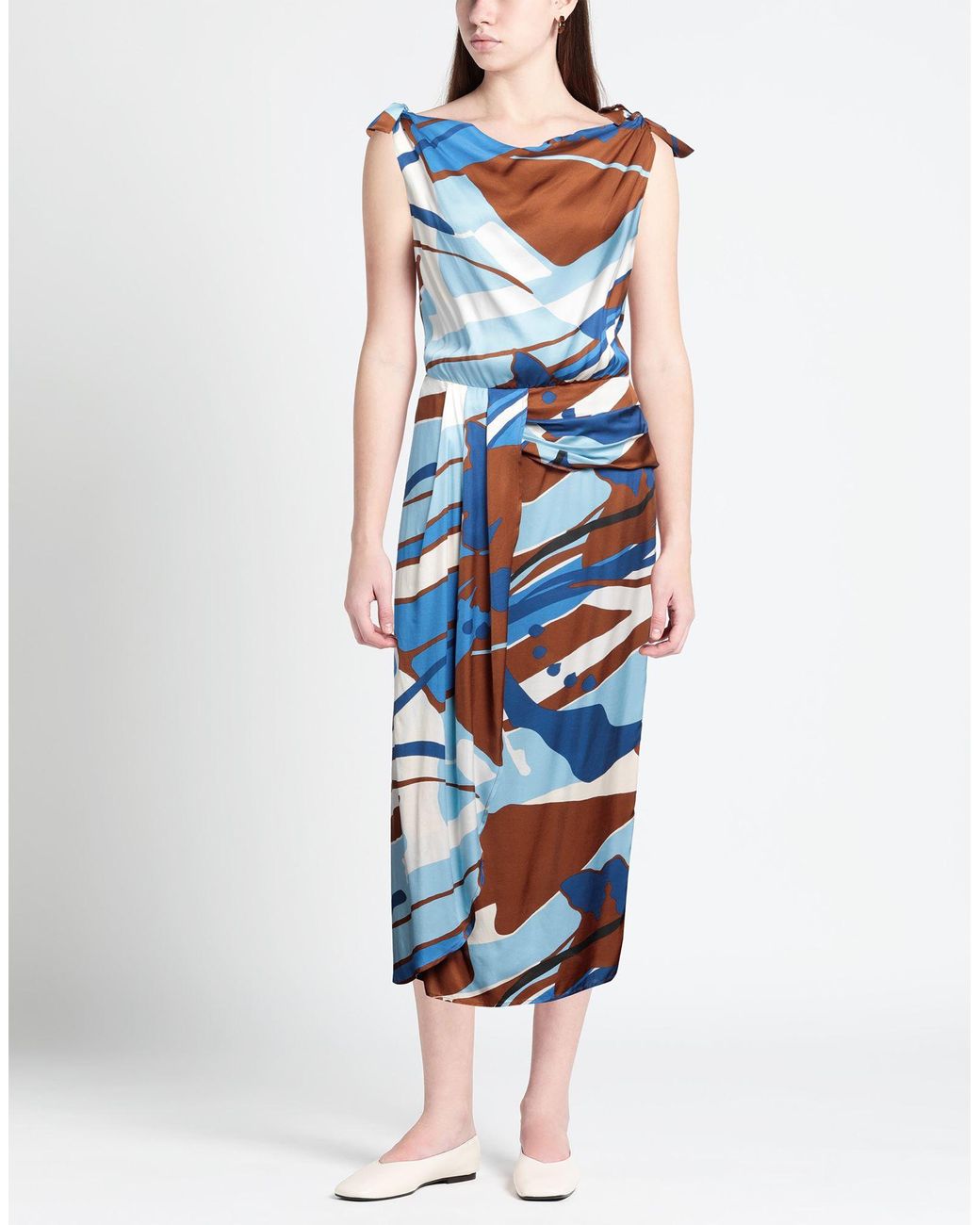 Manila Grace Blue Maxi Dress