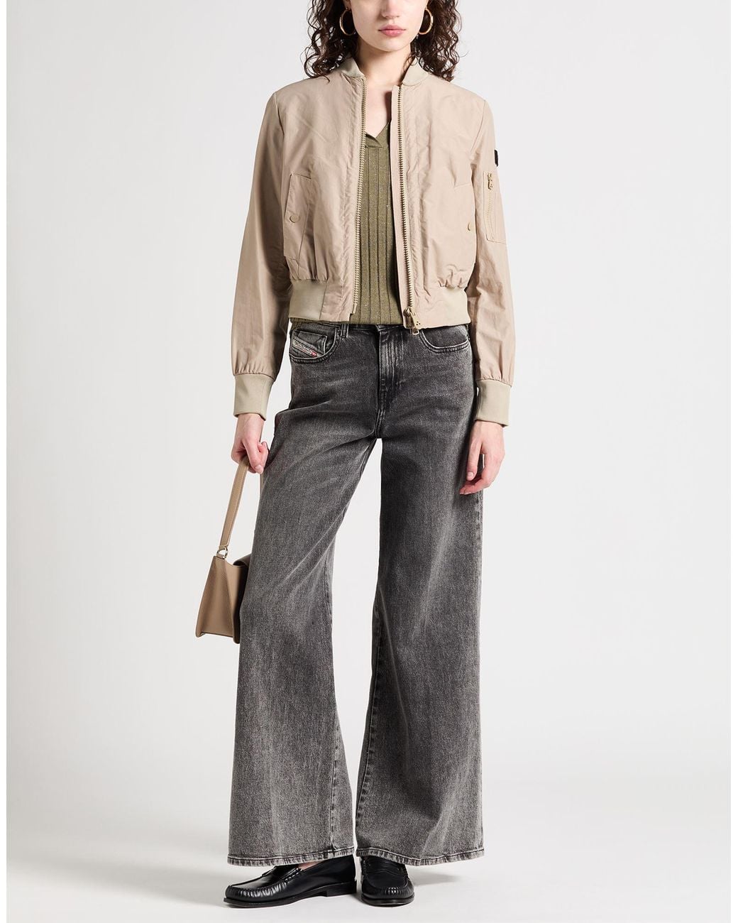Peuterey Natural Khaki Jacket Cotton, Polyamide
