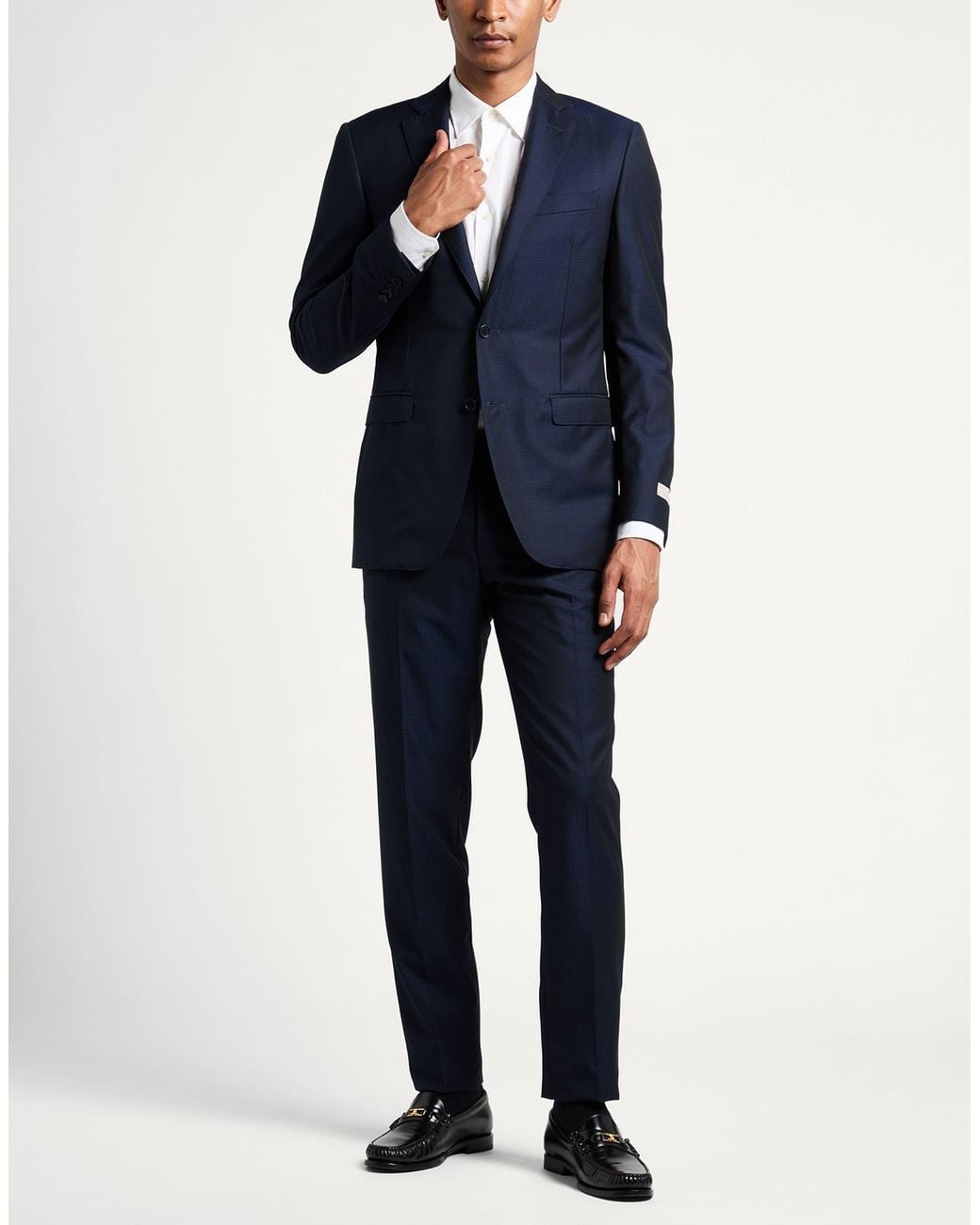 Canali Blue Suit Wool for men
