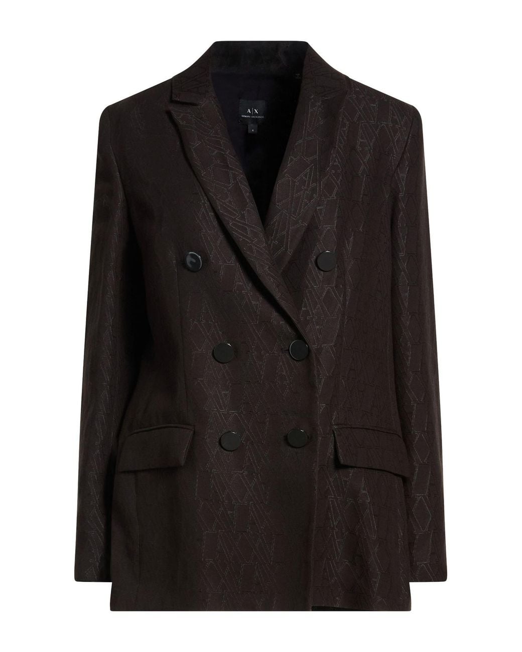 ARMANI EXCHANGE Black Blazer Cotton, Polyester