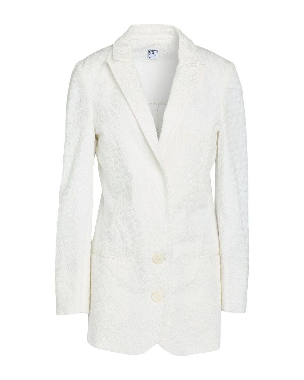 Fedeli White Blazer Cotton, Rubber