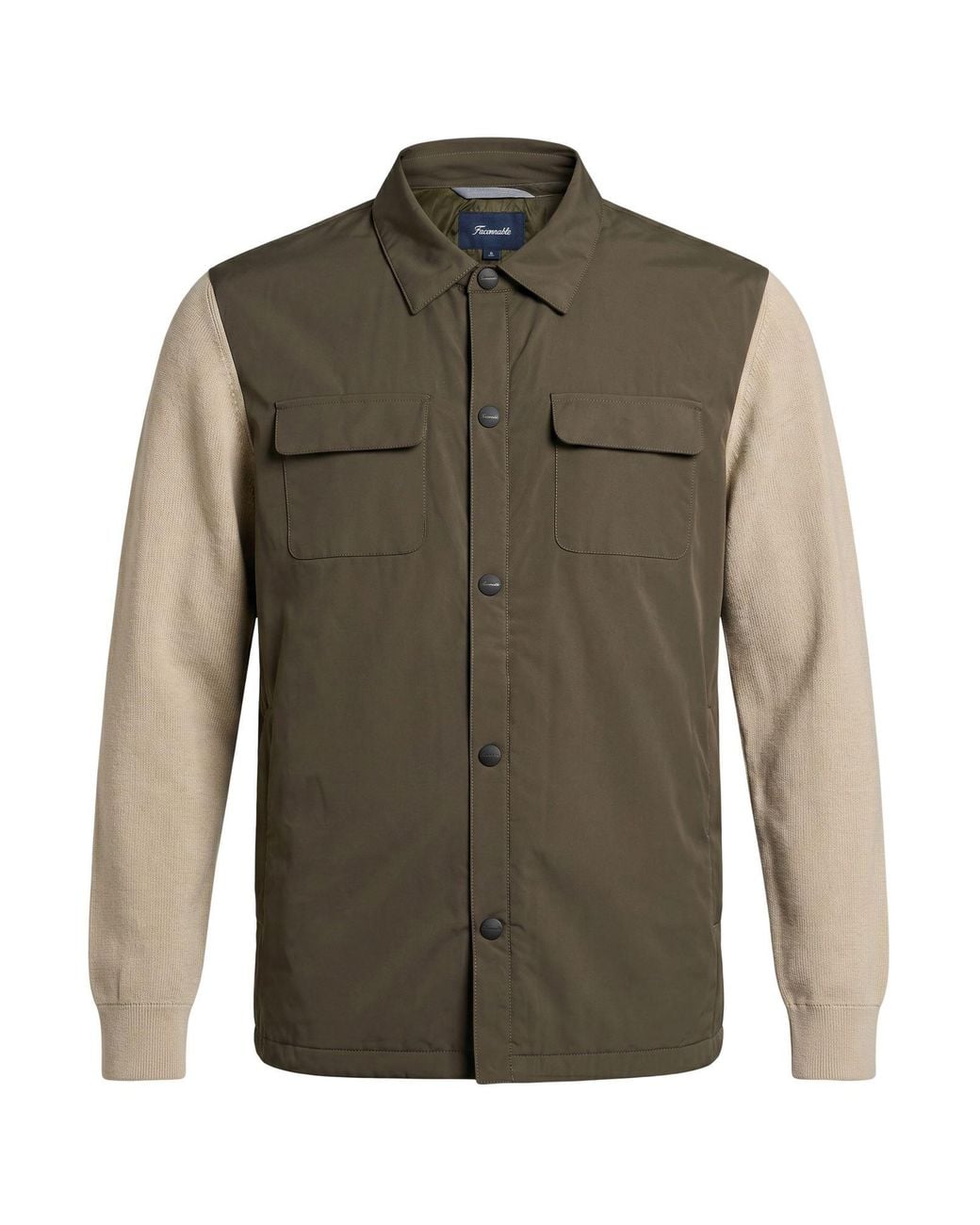 Façonnable Green Jacket Polyester, Cotton for men