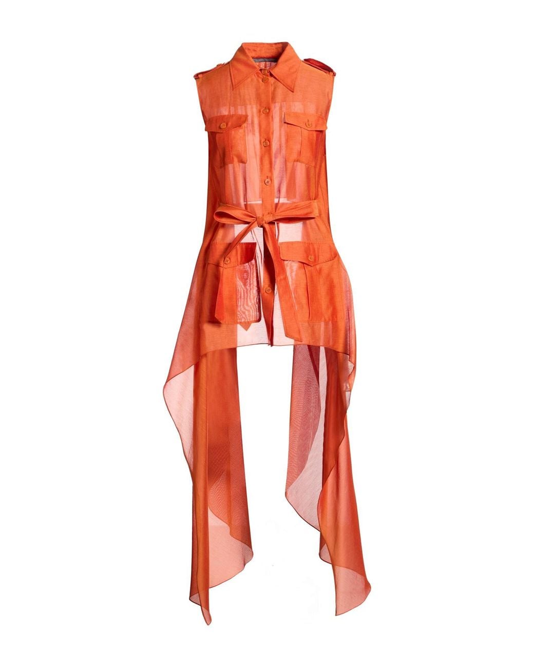 Alberta Ferretti Red Hemd