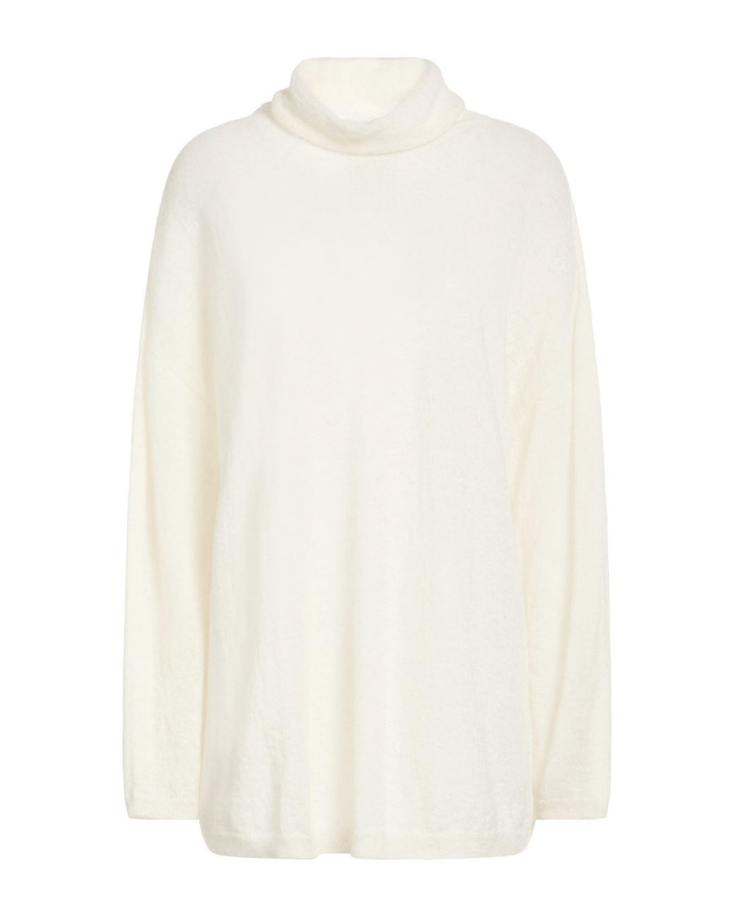 Semicouture White Cream Turtleneck Alpaca Wool, Polyamide, Virgin Wool