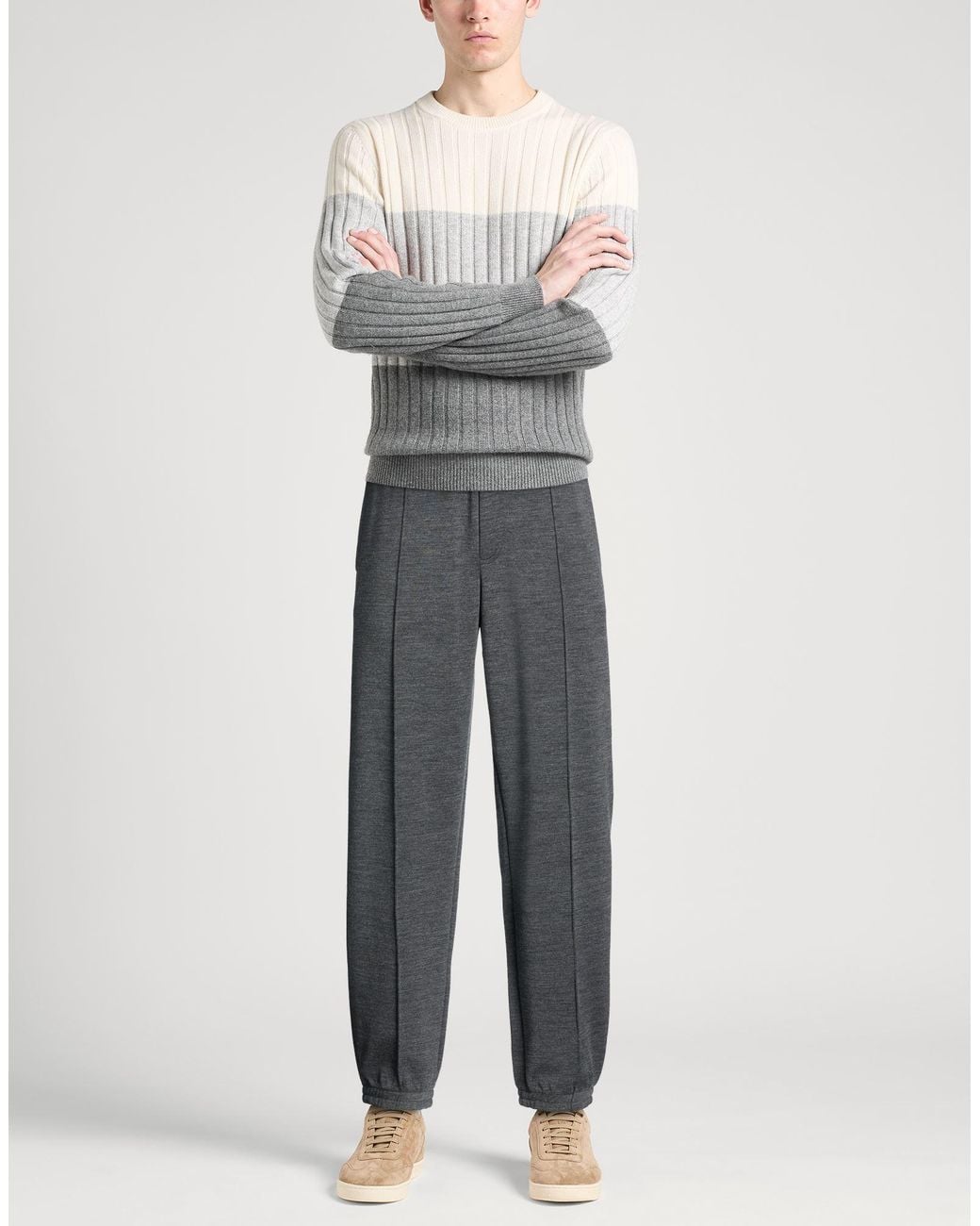 Emporio Armani Gray Pants for men