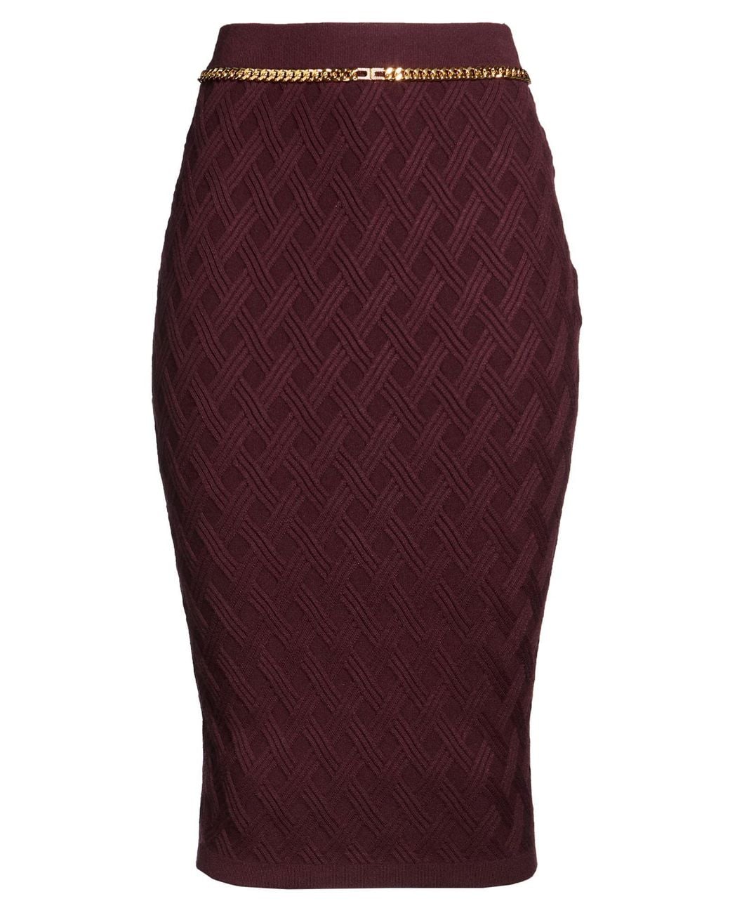 Elisabetta Franchi Red Midi Skirt