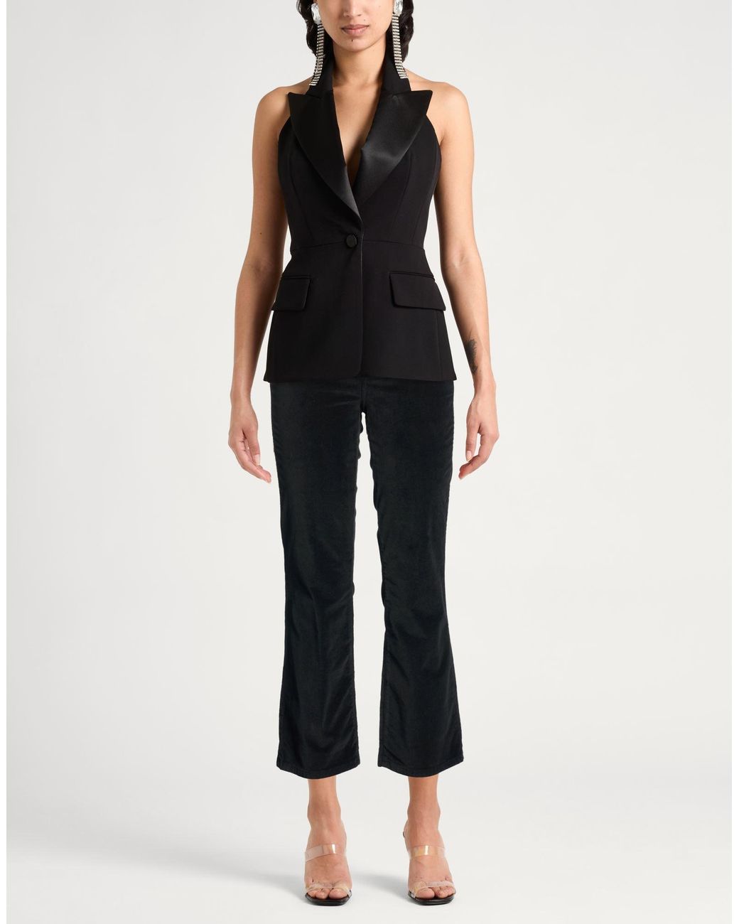 Liu Jo Black Pants Cotton, Elastane