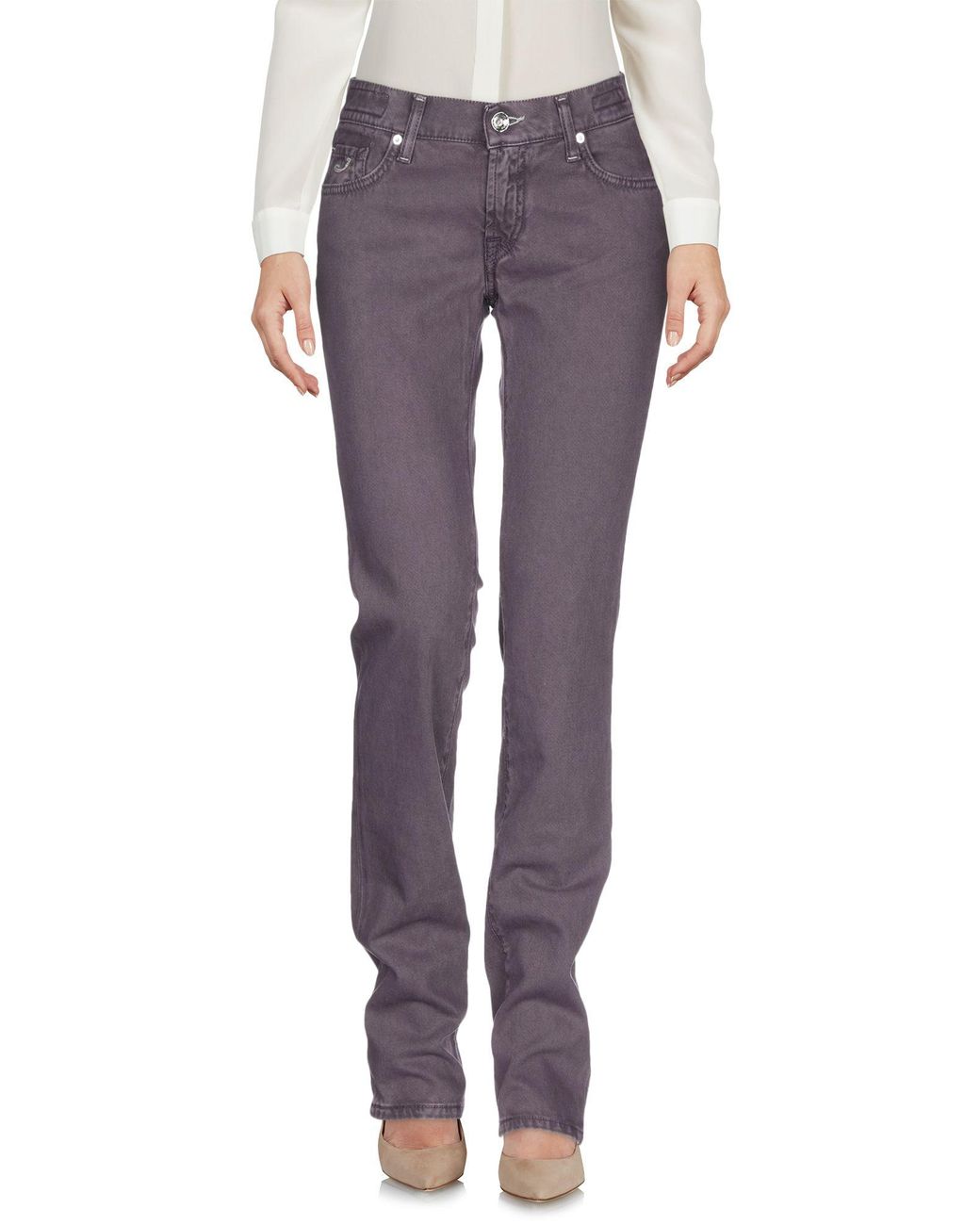 Jacob Cohen Purple Pants Cotton, Elastane