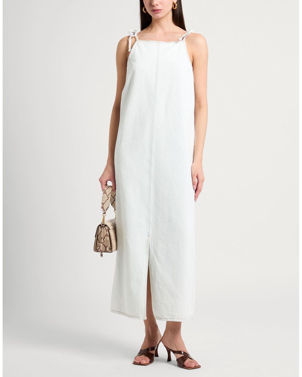 Alysi White Maxi Dress Cotton