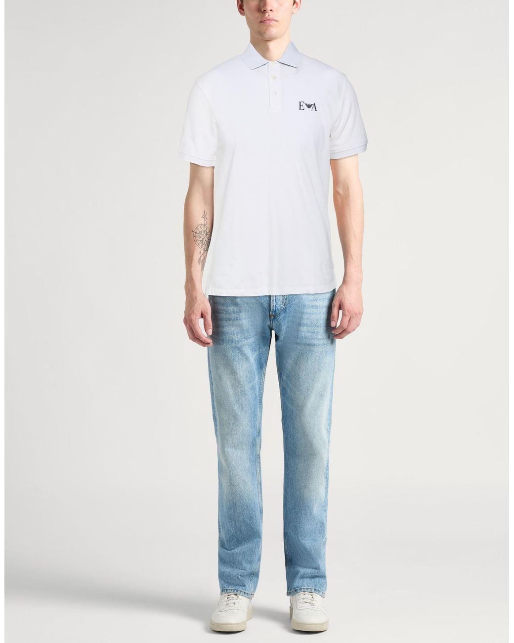 Emporio Armani White Polo Shirt for men