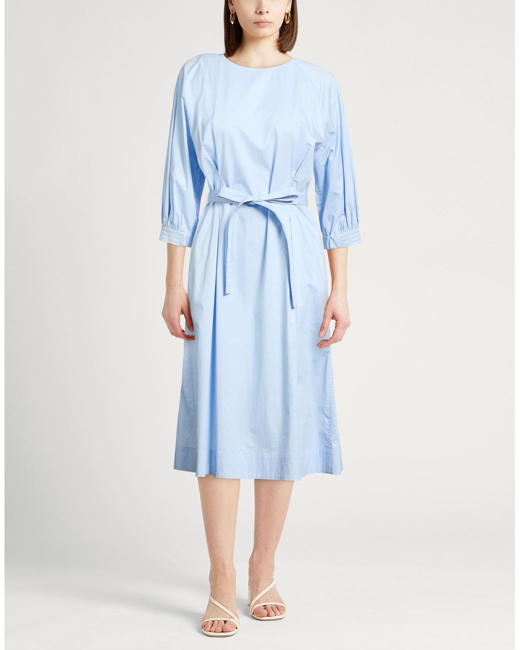 Peserico Blue Sky Midi Dress Cotton, Elastane
