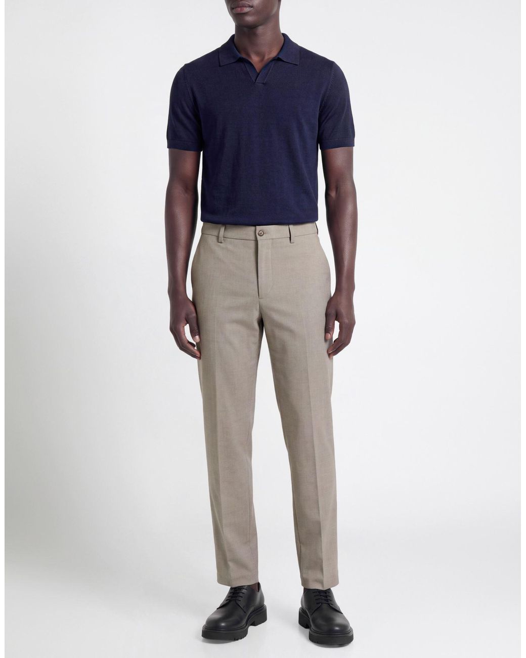 Boss Gray Pants Polyester, Viscose, Elastane for men