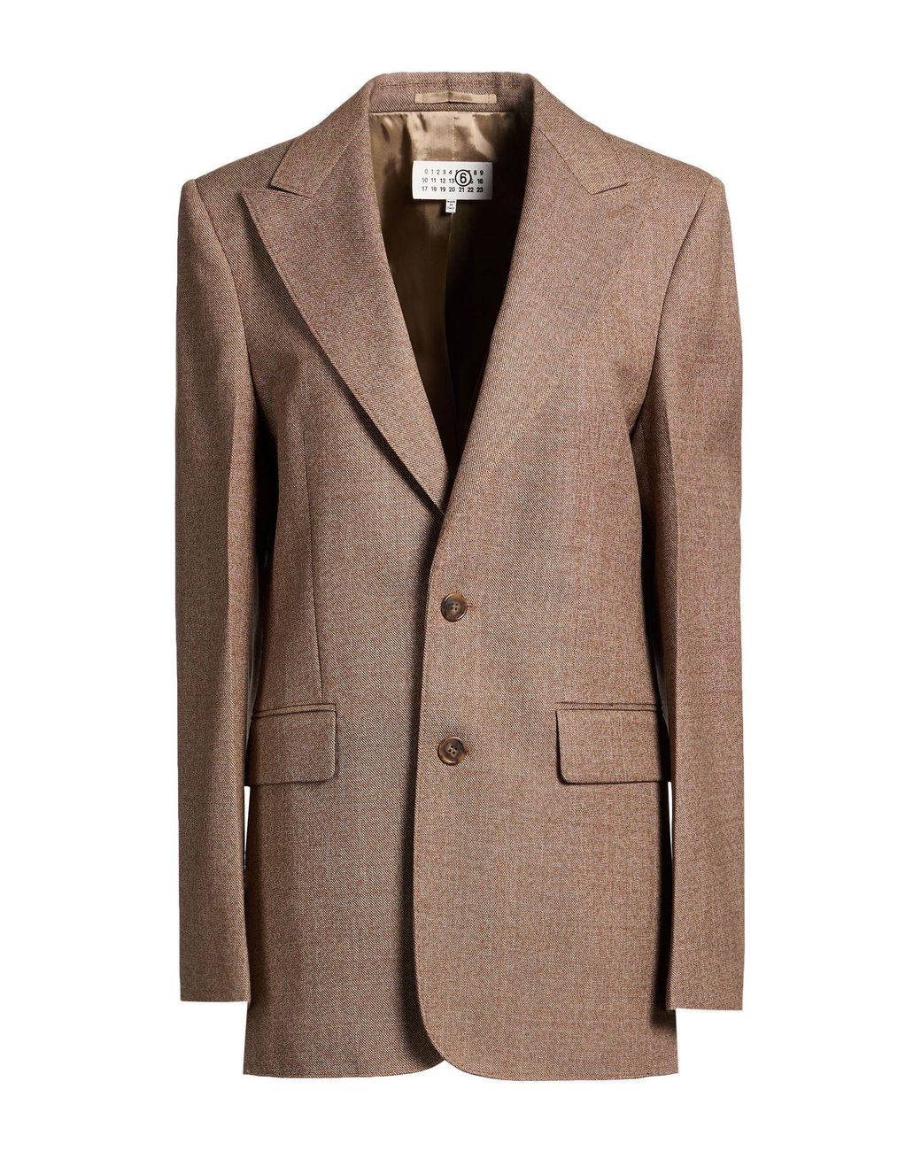 MM6 by Maison Margiela Brown Blazer Virgin Wool
