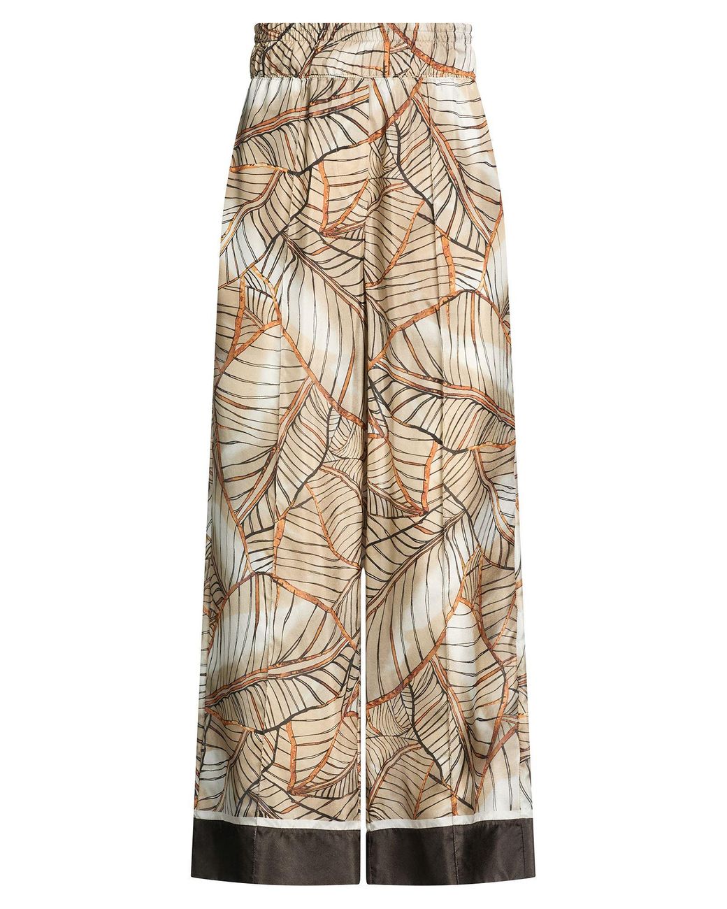 Brunello Cucinelli Natural Khaki Pants Silk