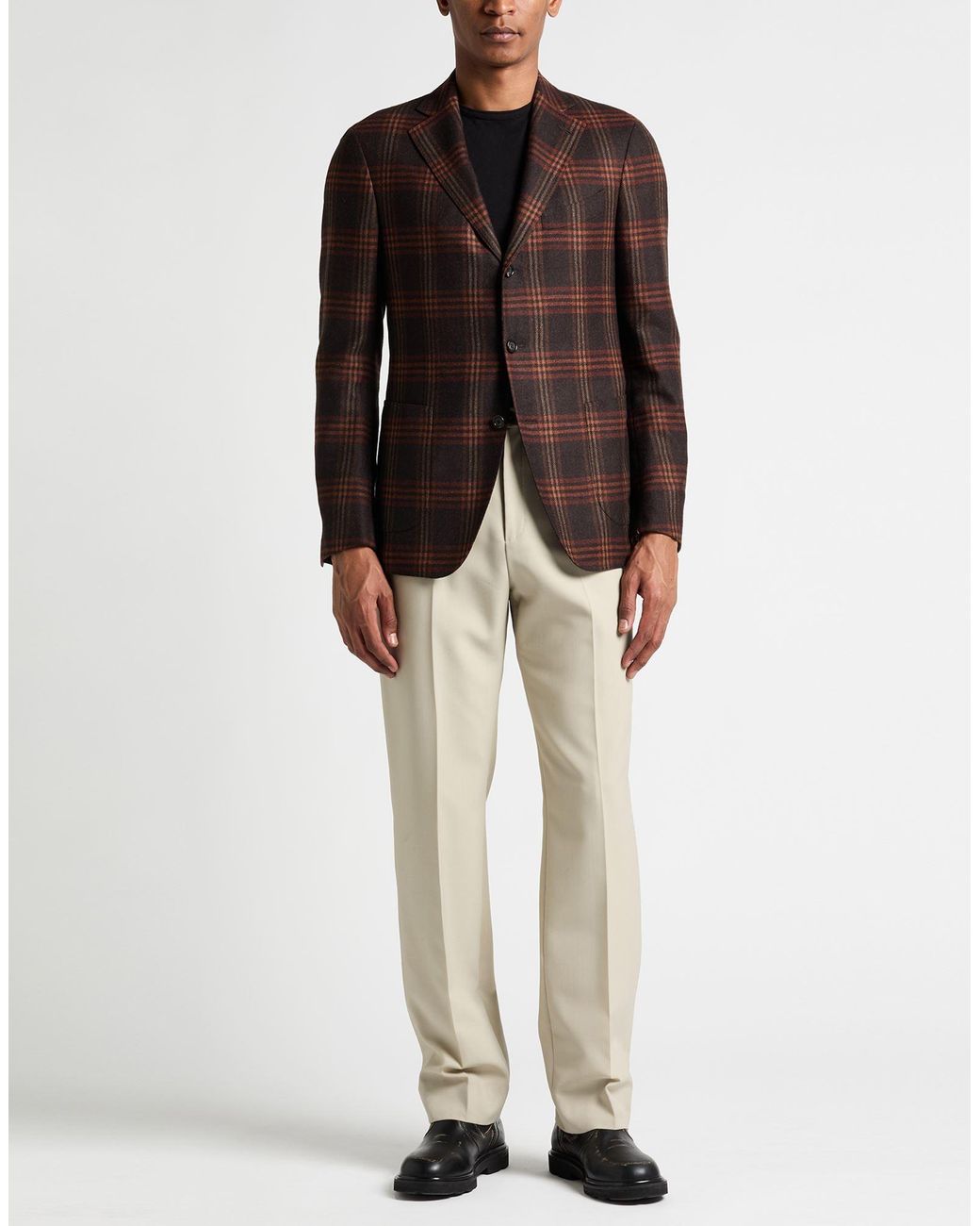 Lardini Brown Dark Blazer Wool for men