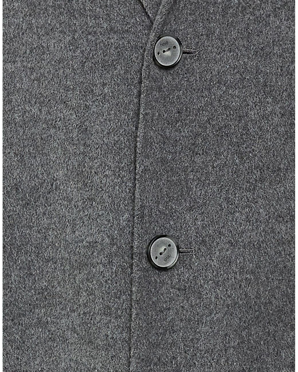 Hevò Gray Coat Wool for men