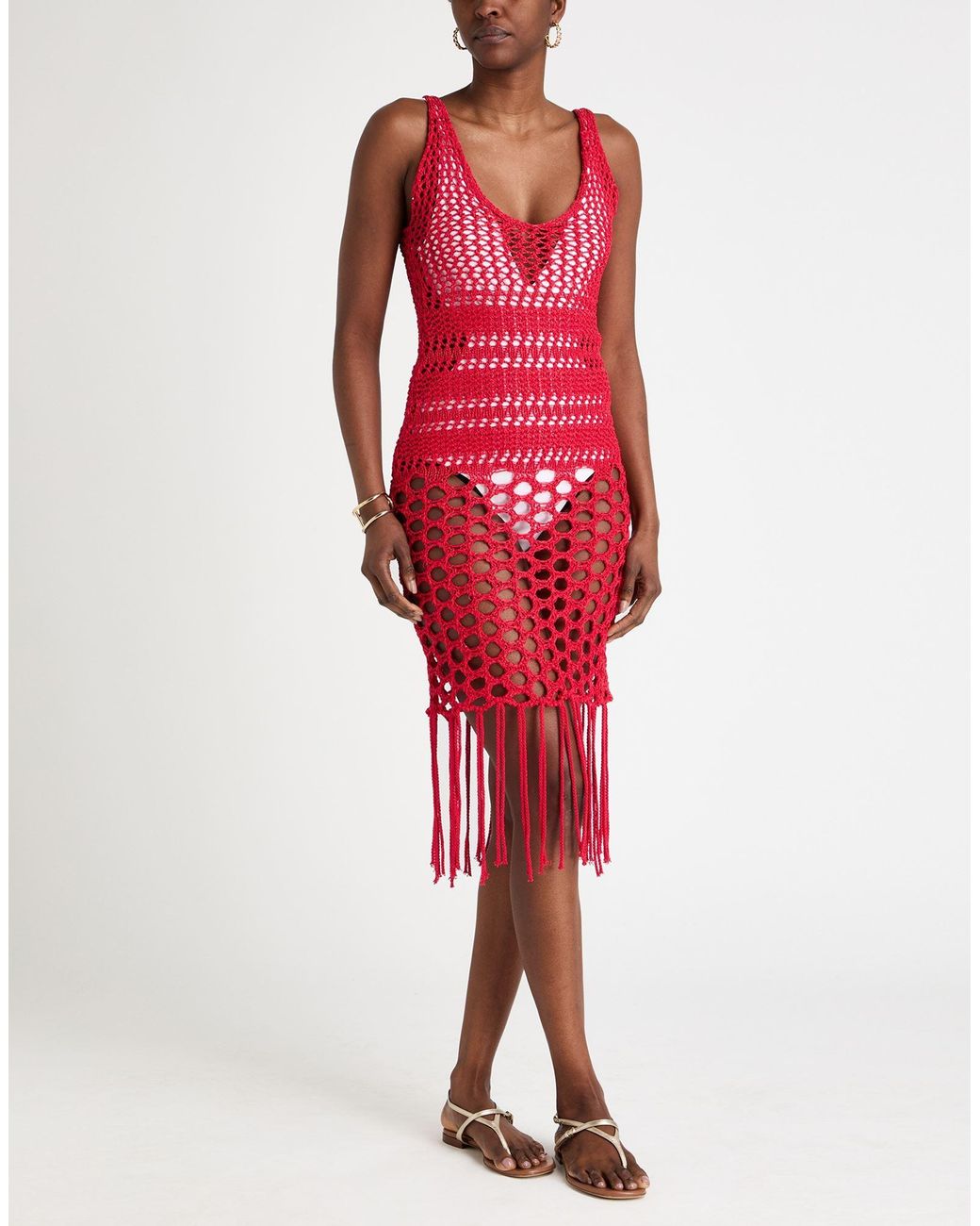 Laneus Red Midi Dresses
