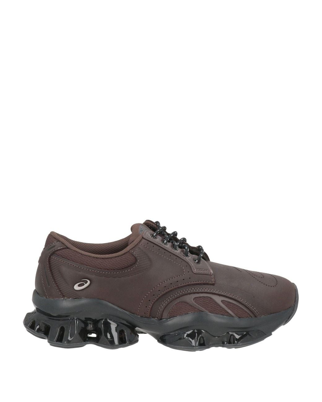 Asics Brown Dark Sneakers Leather, Textile Fibers