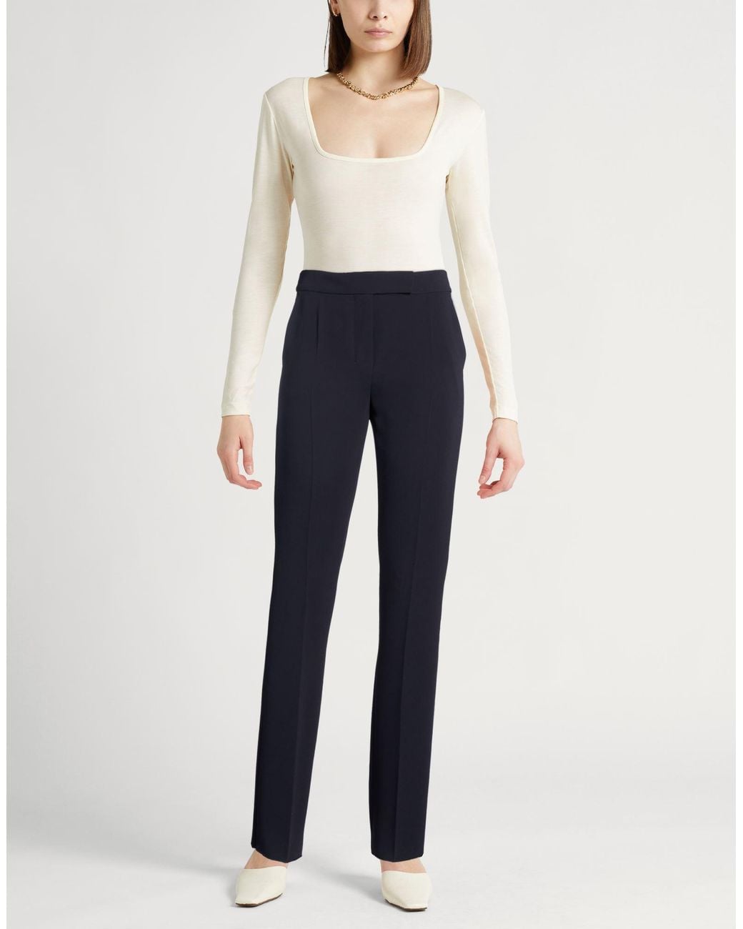 Max Mara Blue Midnight Pants Triacetate, Polyester