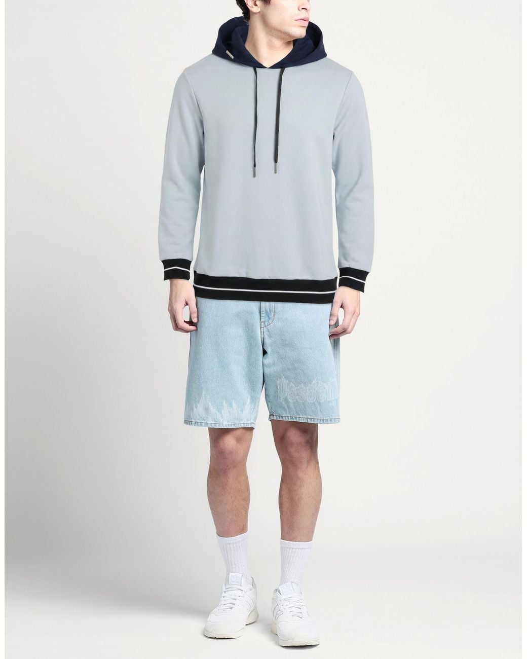 Yes London Blue Sweatshirt Cotton, Polyester for men