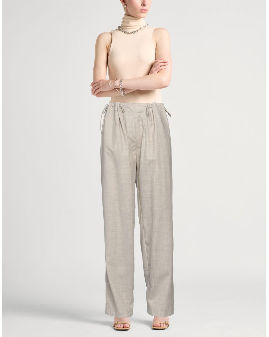 LE17SEPTEMBRE Gray Pants Wool