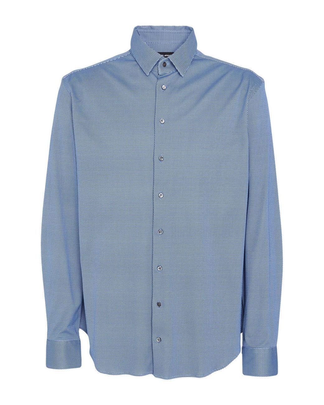Giorgio Armani Blue Shirt Cotton for men