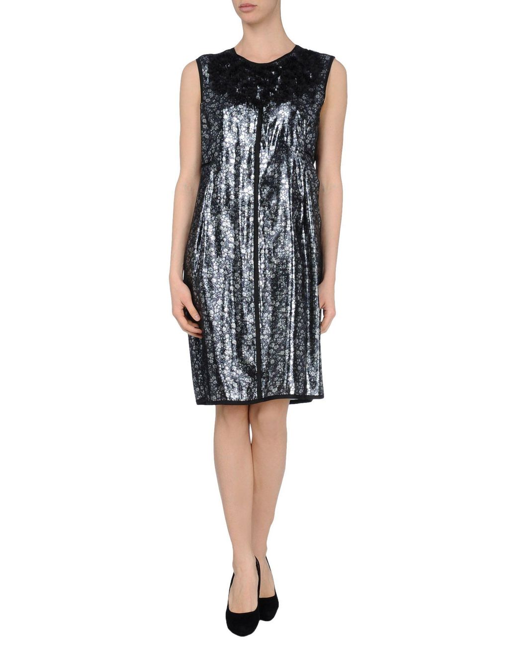 Marc Jacobs Black Mini Dress Silk, Polyester