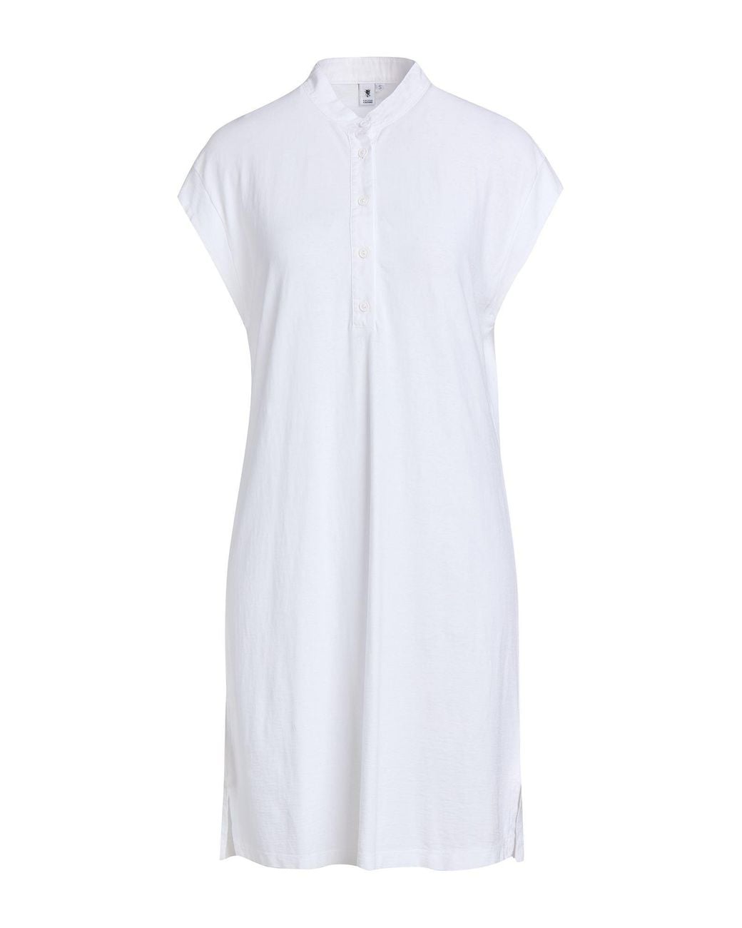 European Culture White Mini Dress Cotton