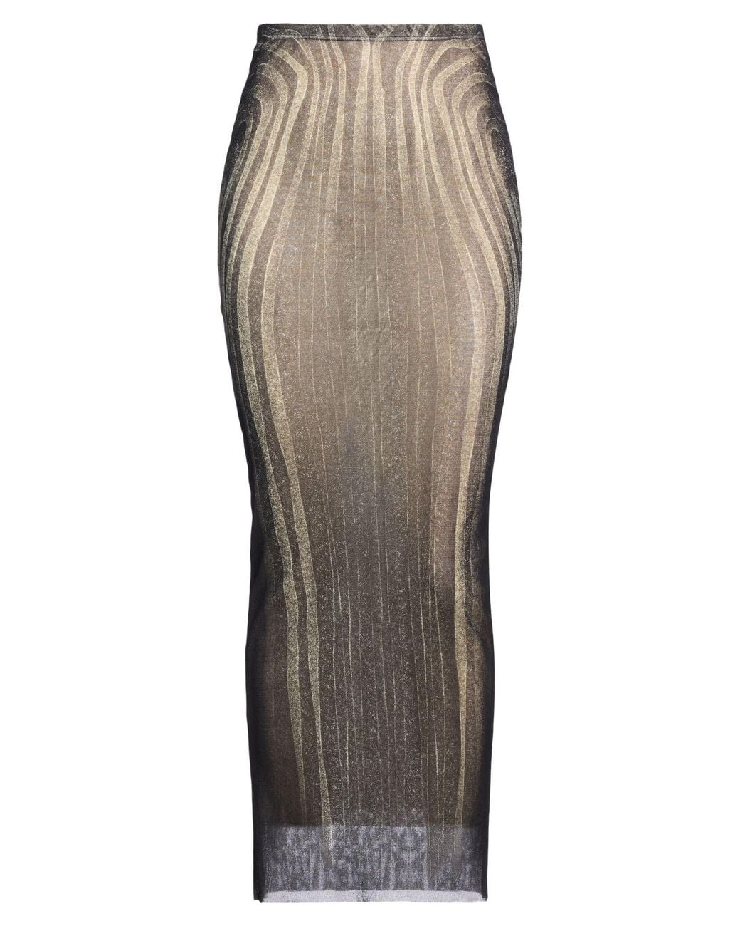 Jean Paul Gaultier Gray Maxi Skirt Polyamide