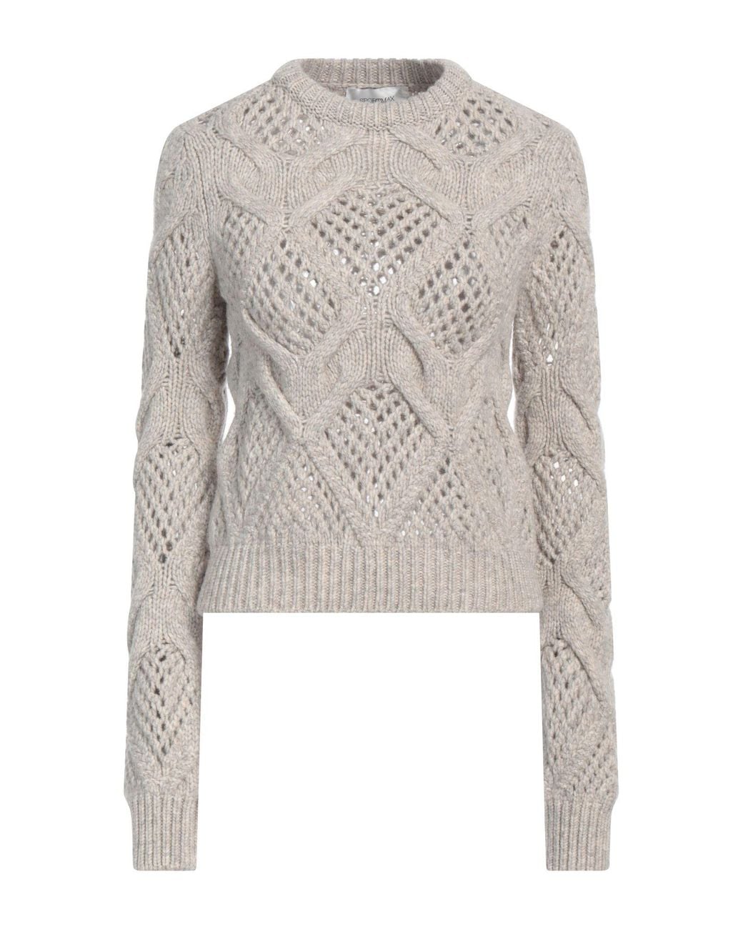 Sportmax White Light Sweater Wool, Polyamide