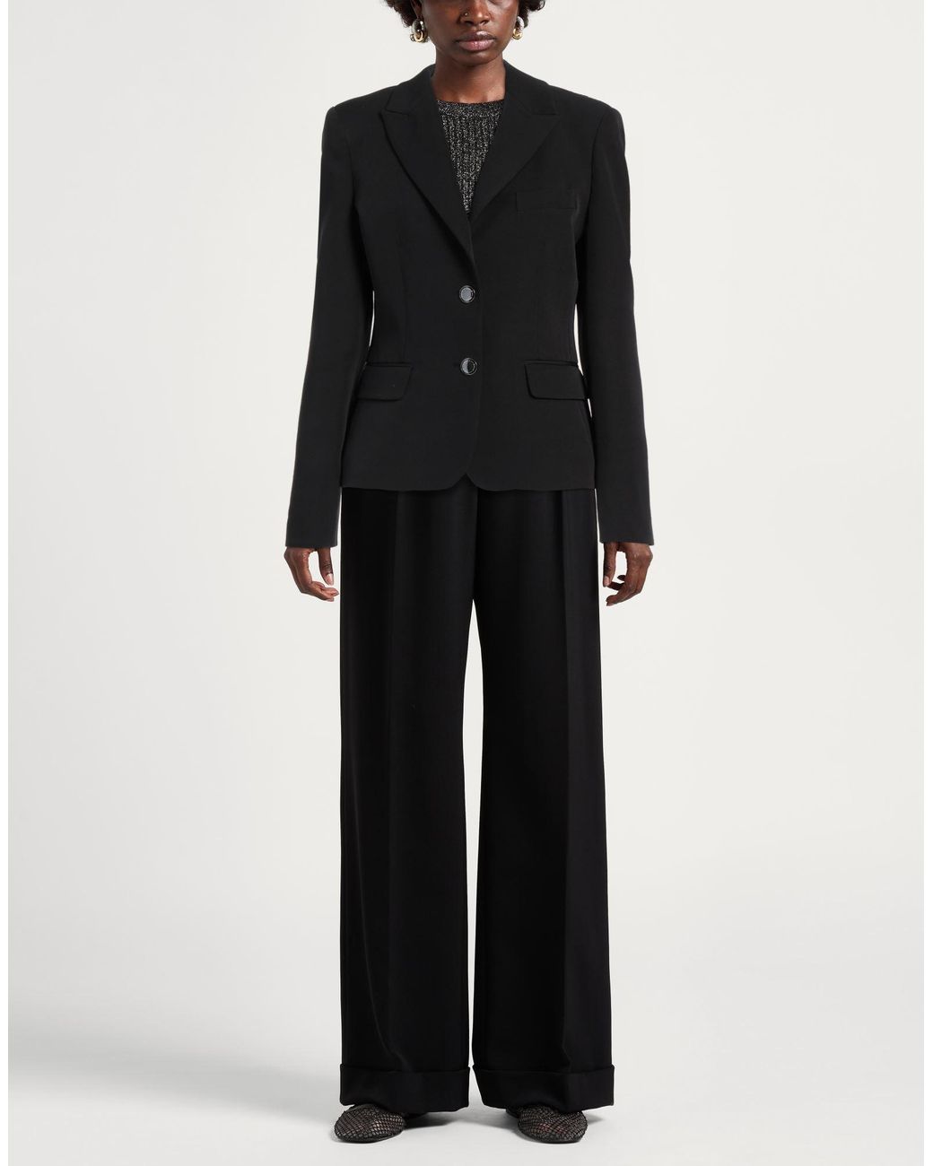 Gaelle Paris Black Blazer Polyester, Elastane