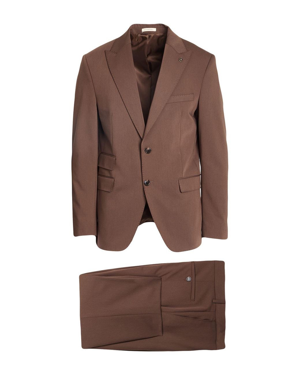 SUIT SARTORIA Brown Suit Polyester, Viscose, Elastane for men