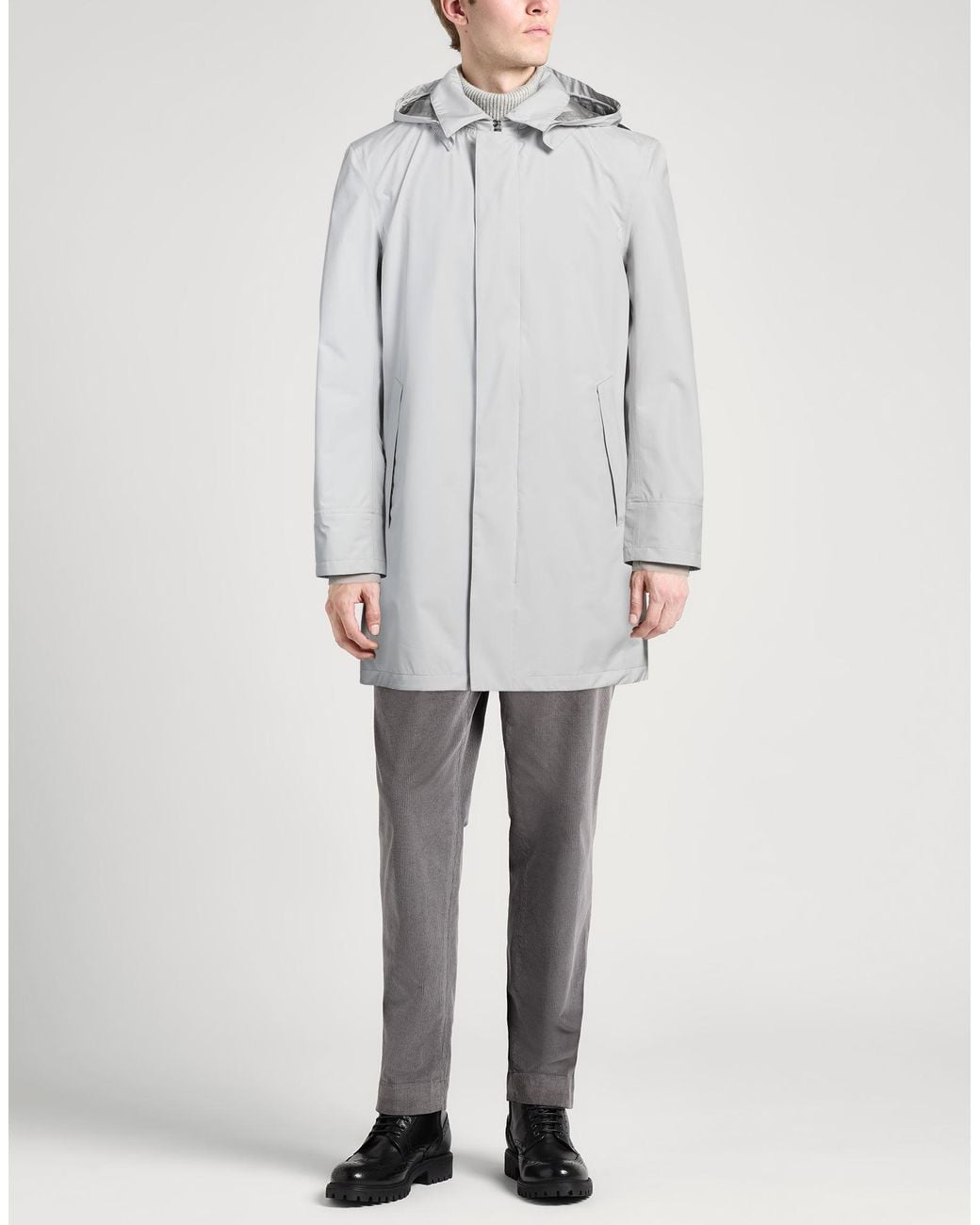 Herno Gray Overcoat & Trench Coat for men