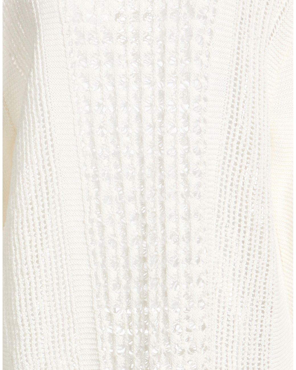Malo White Sweater Hemp