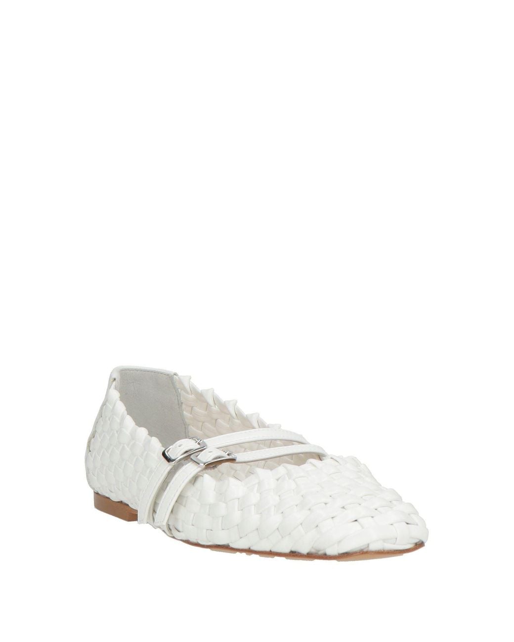 Baldinini White Ballet Flats Leather