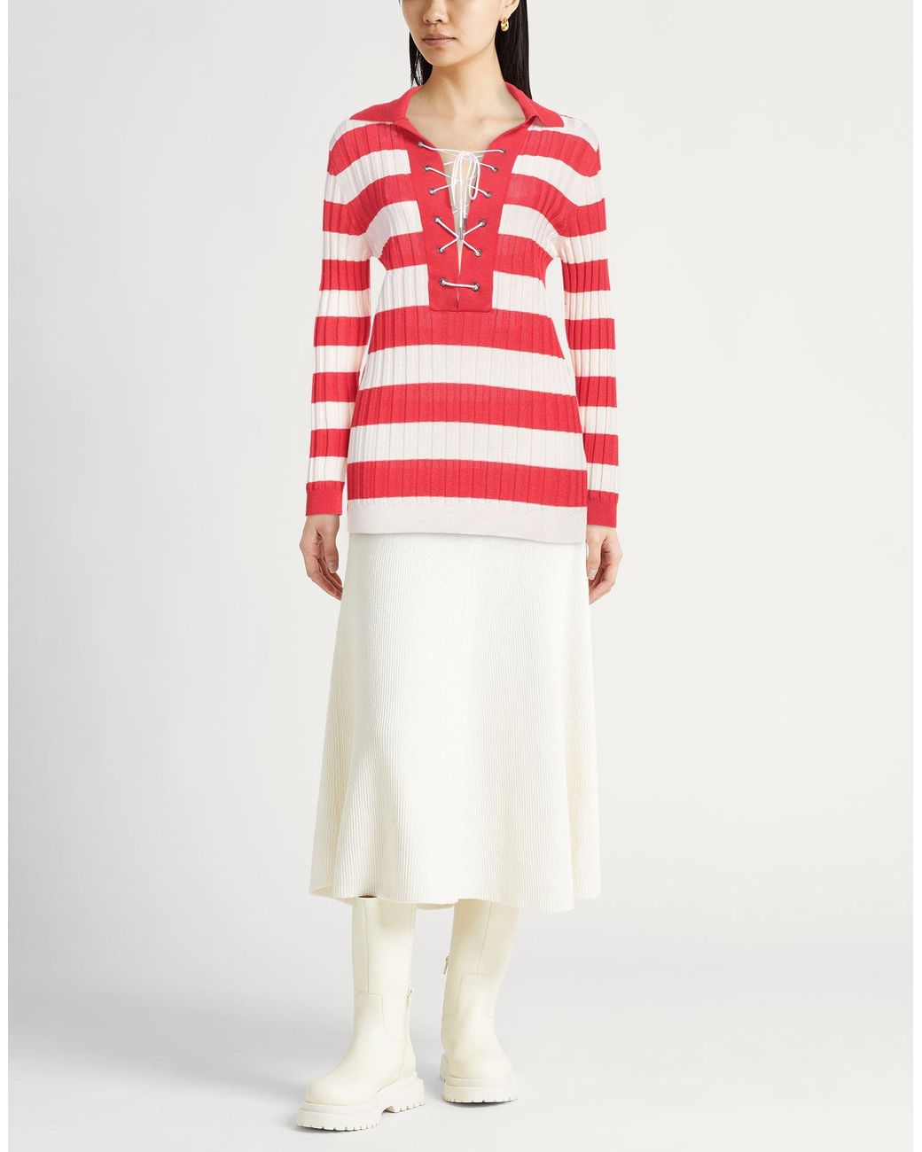 PT Torino Red Sweater Cotton, Viscose