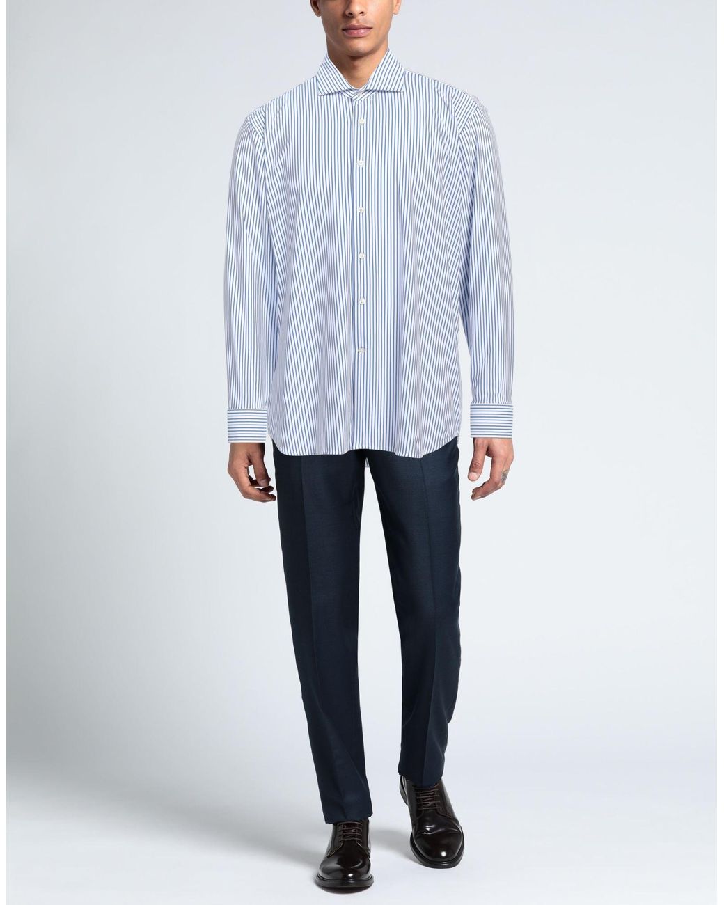 Ghirardelli Blue Shirt Polyamide, Elastane for men