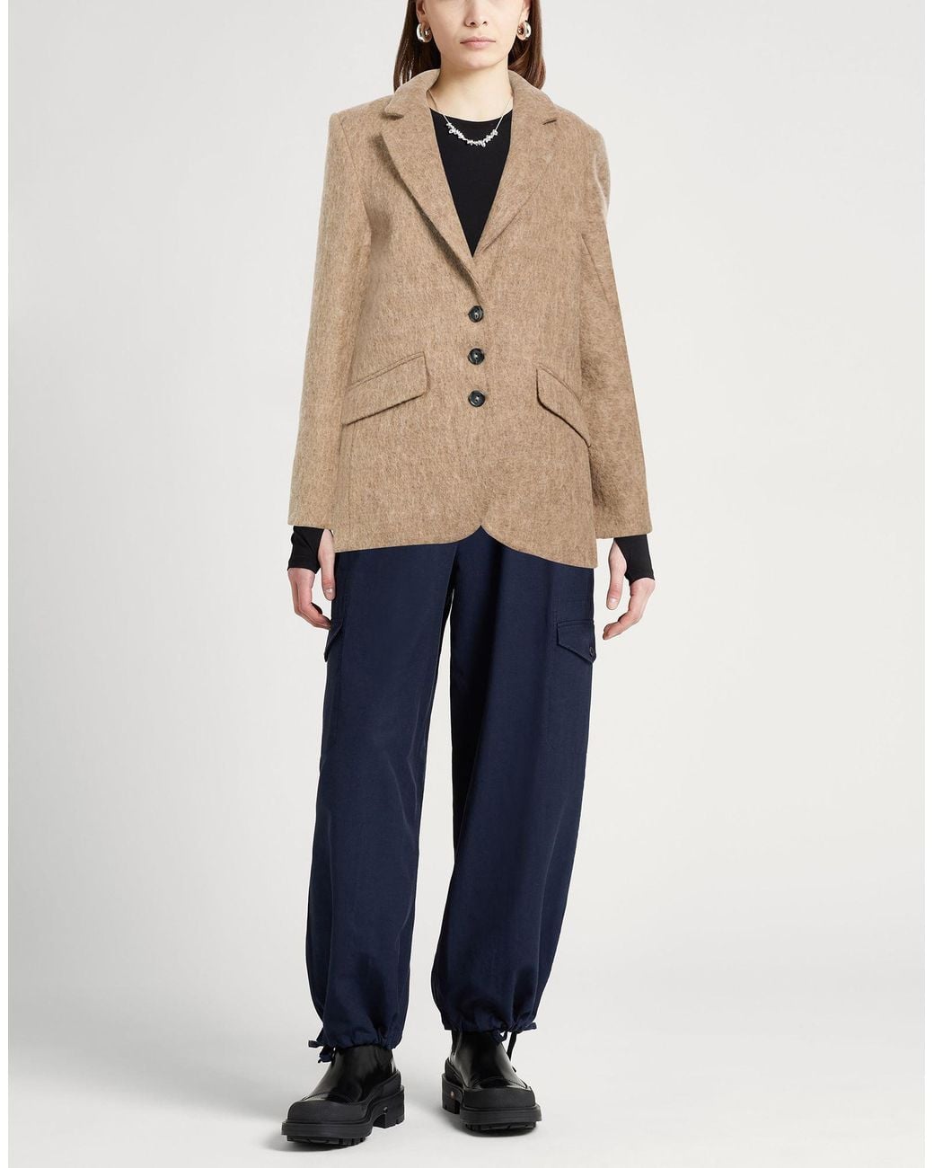 Ba&sh Natural Jacket Wool, Polyamide, Alpaca Wool