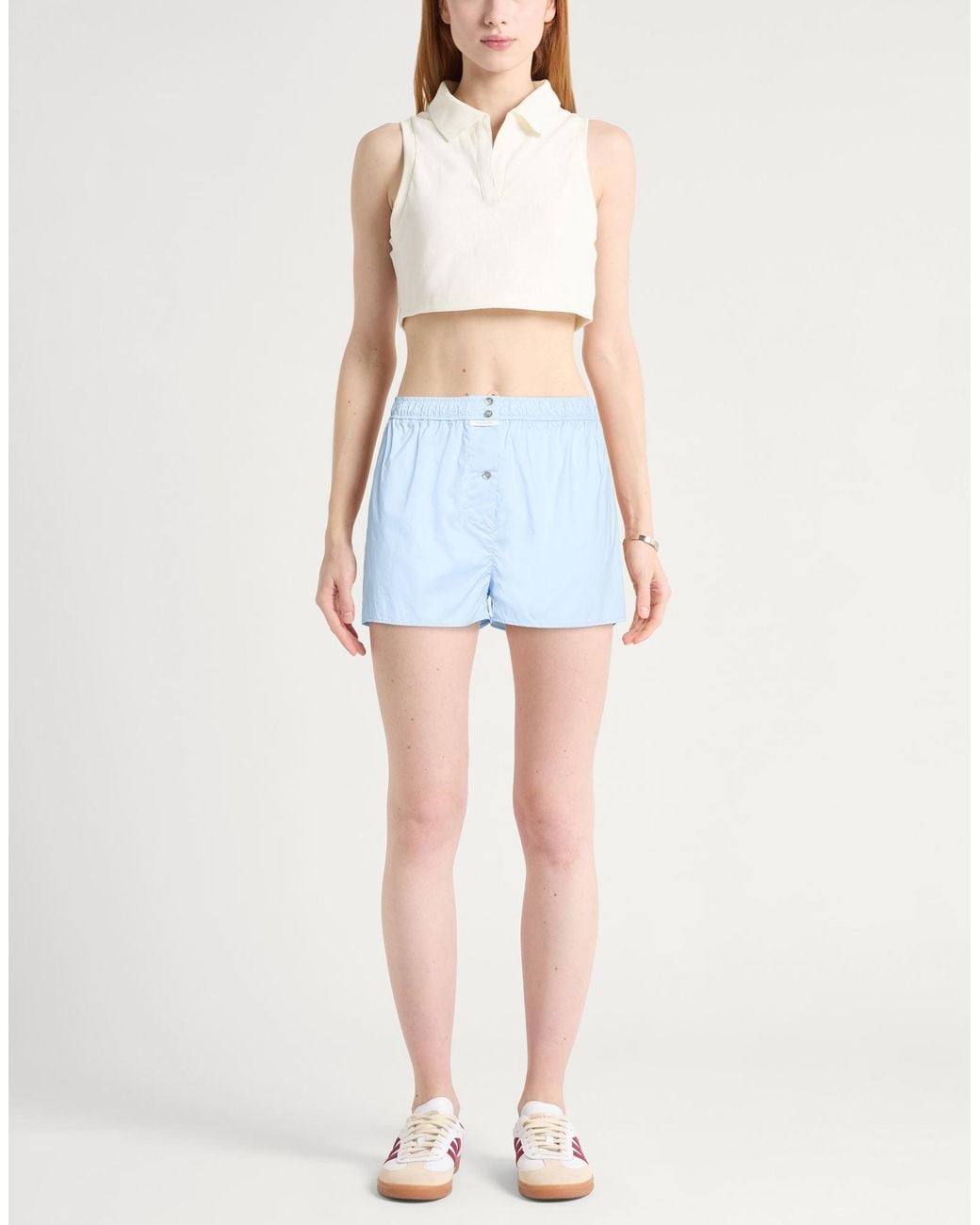 Patrizia Pepe Blue Shorts & Bermuda Shorts Cotton