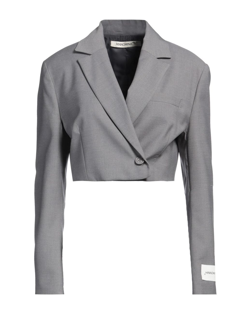 hinnominate Gray Blazer Polyester, Viscose, Elastane