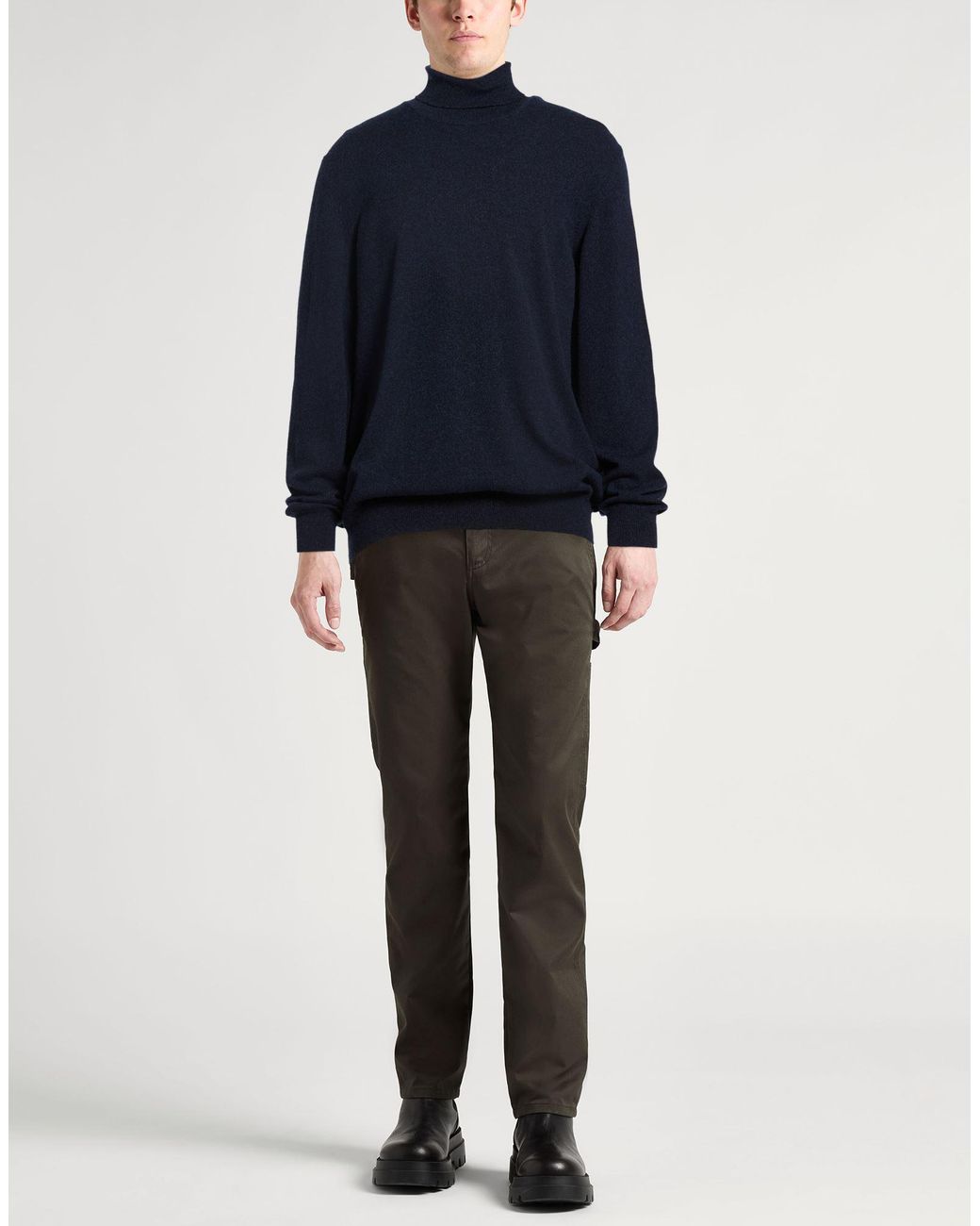 Fedeli Blue Turtleneck for men