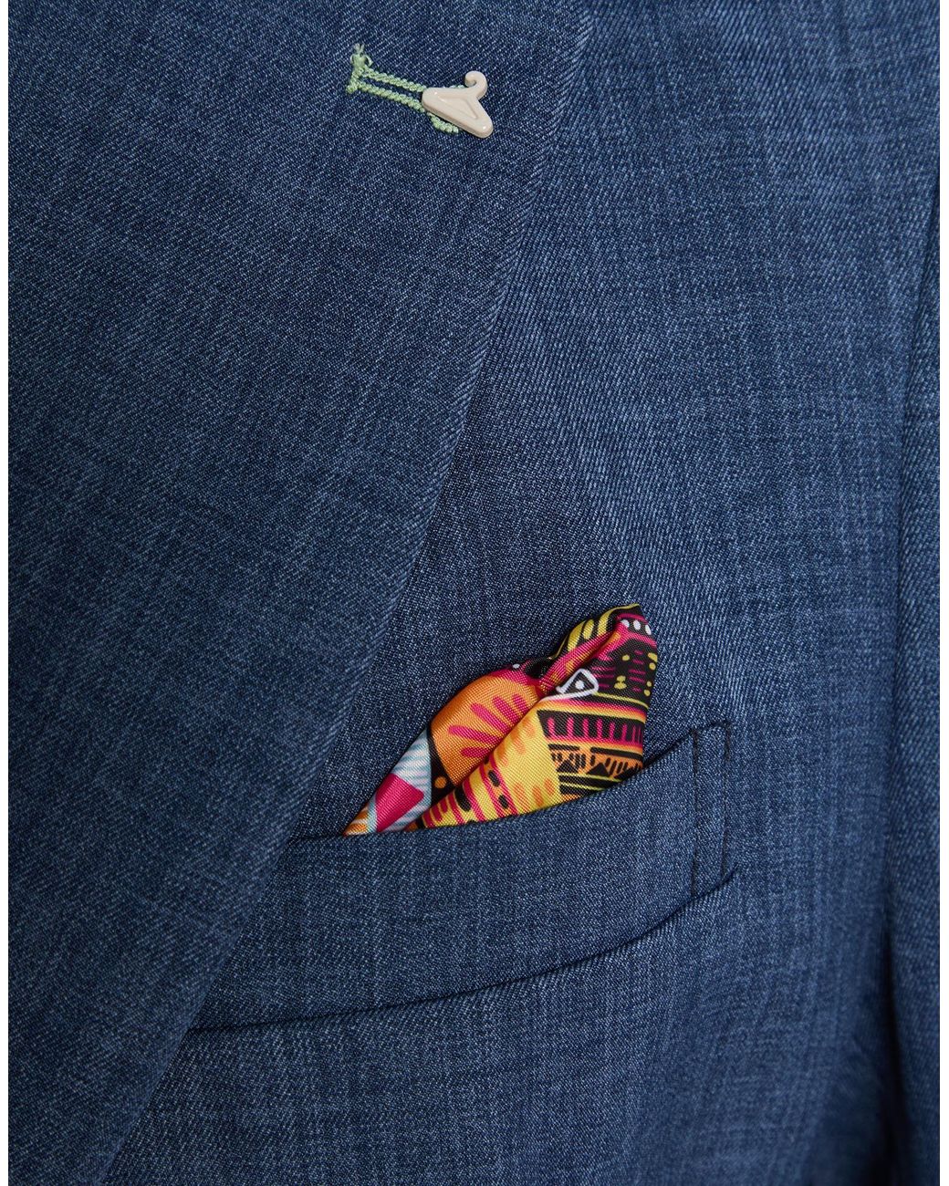 Berna Blue Slate Suit Polyester for men