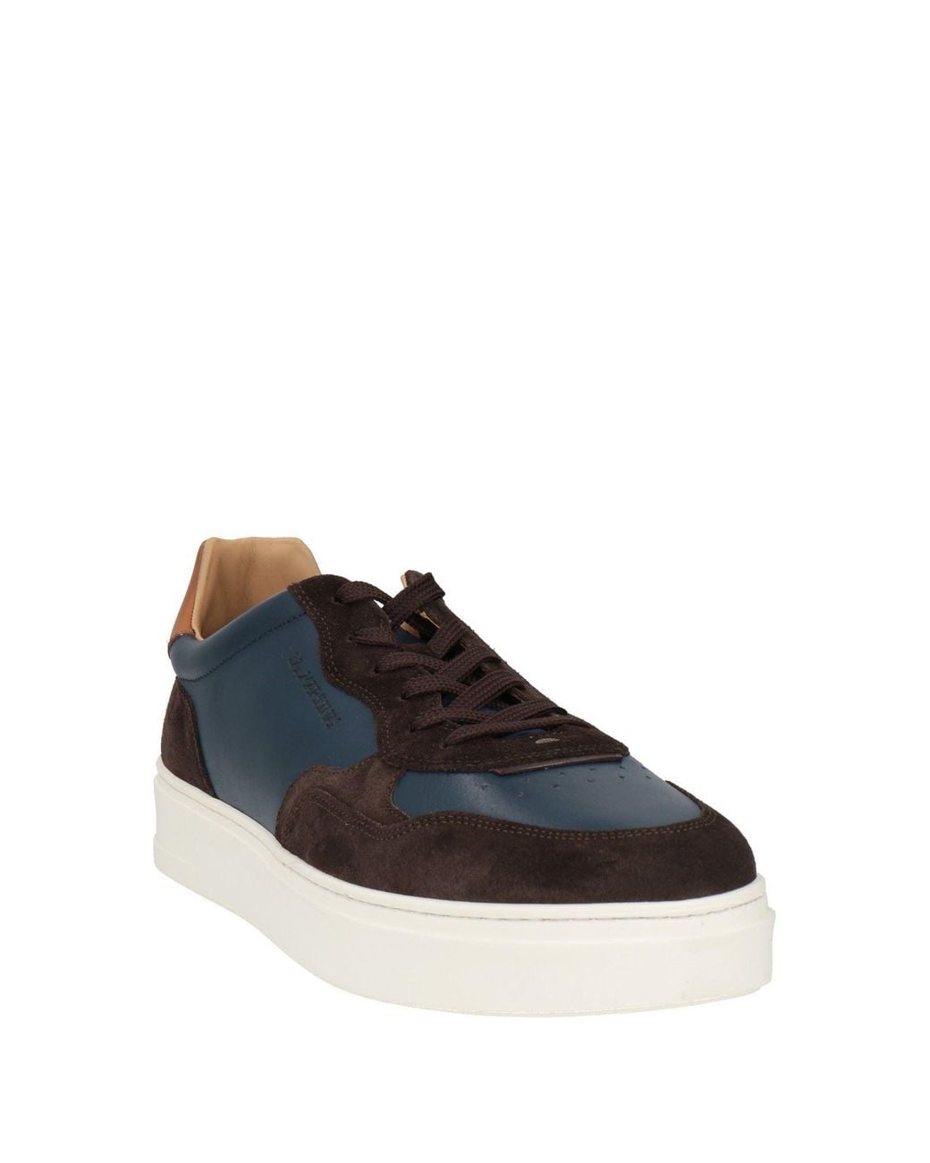 La Martina Blue Dark Sneakers Leather, Textile Fibers for men