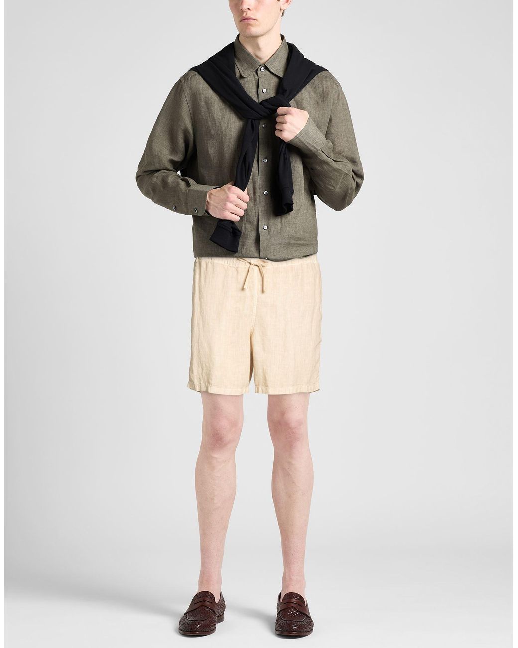 120% Lino Natural Shorts & Bermuda Shorts for men