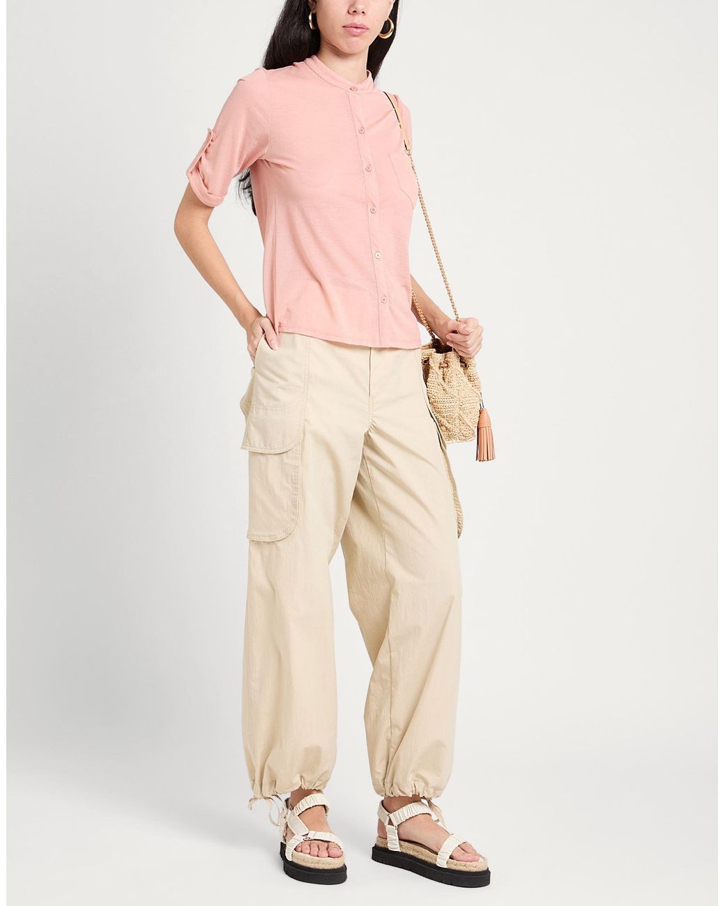 Roberto Collina Pink Shirt Cotton, Polyamide