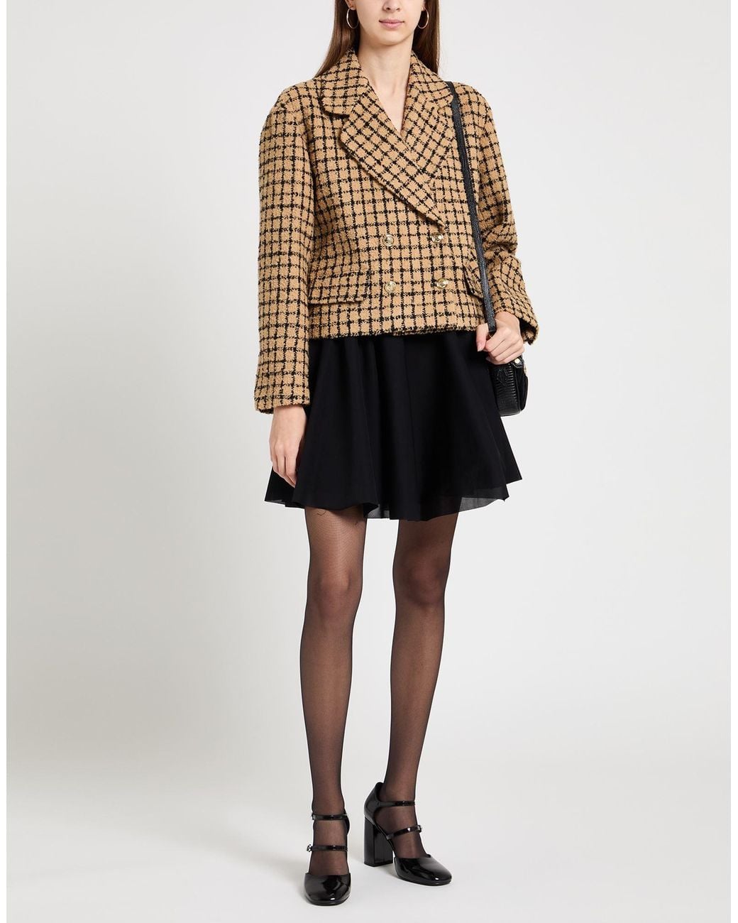 Sandro Brown Blazer Acrylic, Virgin Wool, Polyamide